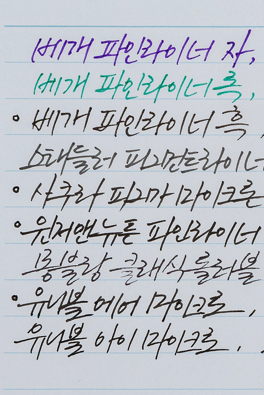 베개 파인라이너 비교 사용기